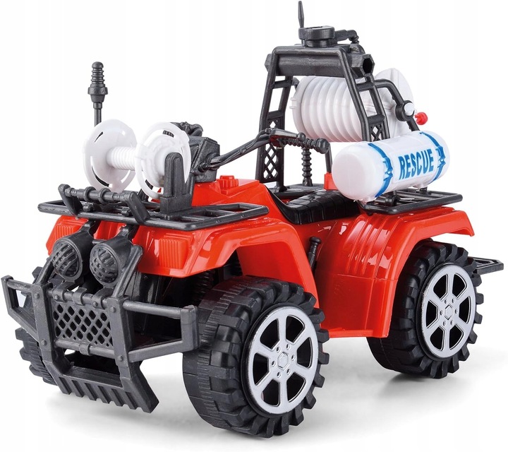 DUŻY Zestaw STRAŻ POŻARNA WÓZ STRAŻACKI STRAŻACY KASK QUAD AKCESORIA BOX