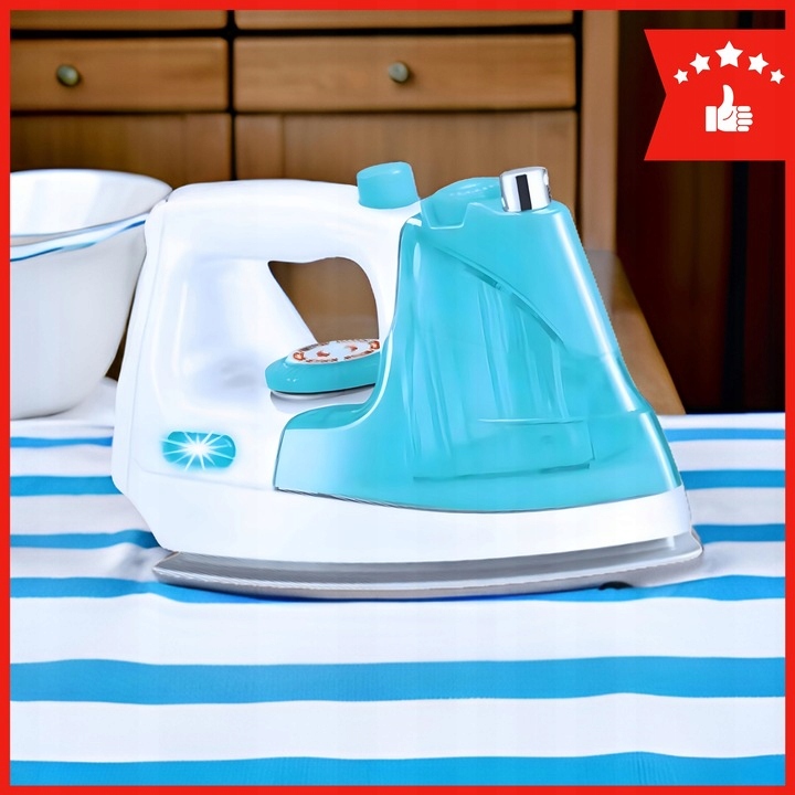 ŻELAZKO ZABAWKA DLA DZIECI INTERAKTYWNE ZE ŚWIATŁEM DŹWIĘKIEM PARA WODNA