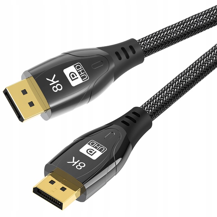 KABEL PRZEWÓD DISPLAYPORT 1.4 8K 60Hz 4K 240Hz 2m W OPLOCIE FREESYNC G-SYNC