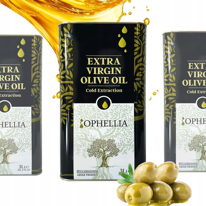 Oliwa z oliwek Extra Virgin 3L Grecka Ophellia Premium Ekstrakcja na Zimno