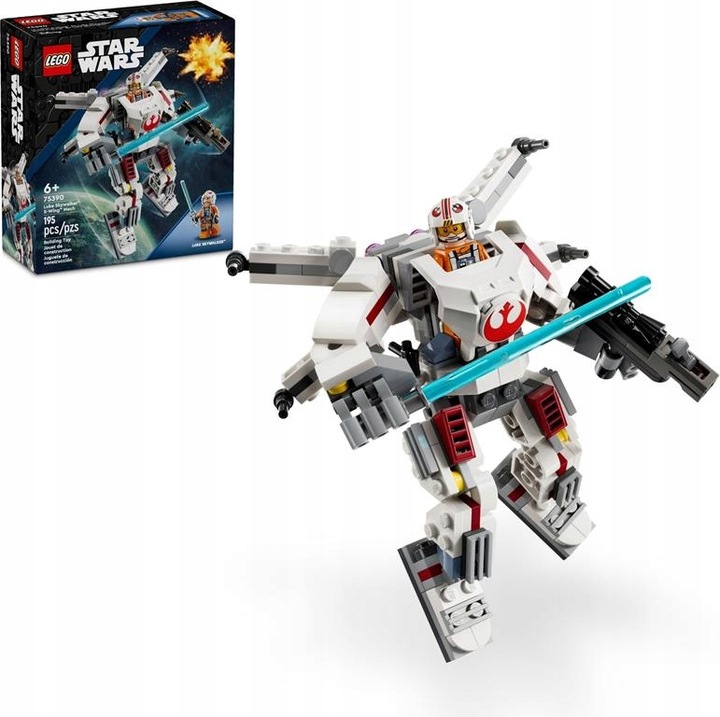 KLOCKI LEGO STAR WARS 75390 MECH X-WING LUKE'A SKYWALKERA NA PREZENT +TORBA