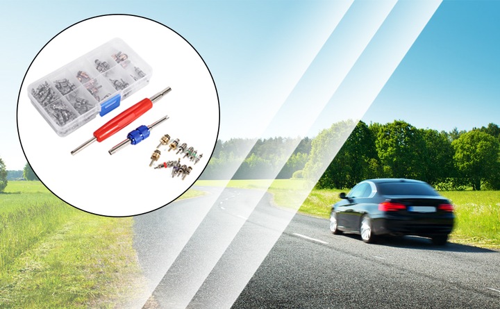 RDZEŃ KLIMATYZACJI R134A 102 ZESTAW 11RODZAJÓW Z KLUCZEM