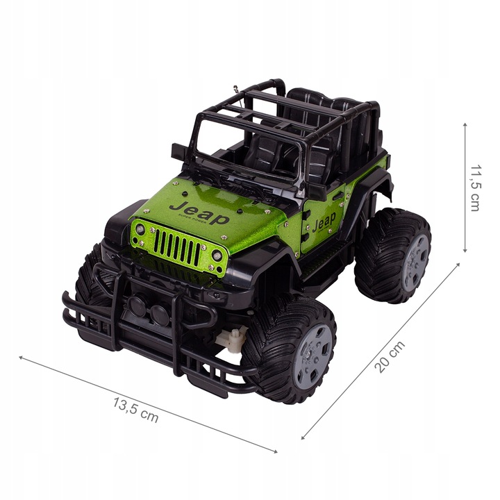 SAMOCHÓD AUTO TERENOWE JEEP RC 1:20 METALOWE ZDALNIE STEROWANE DLA CHŁOPCA