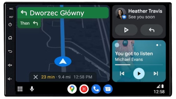 RADIO 2 DIN RDS BLUETOOTH ANDROID AUTO CARPLAY USB 7 CALI 4X50W