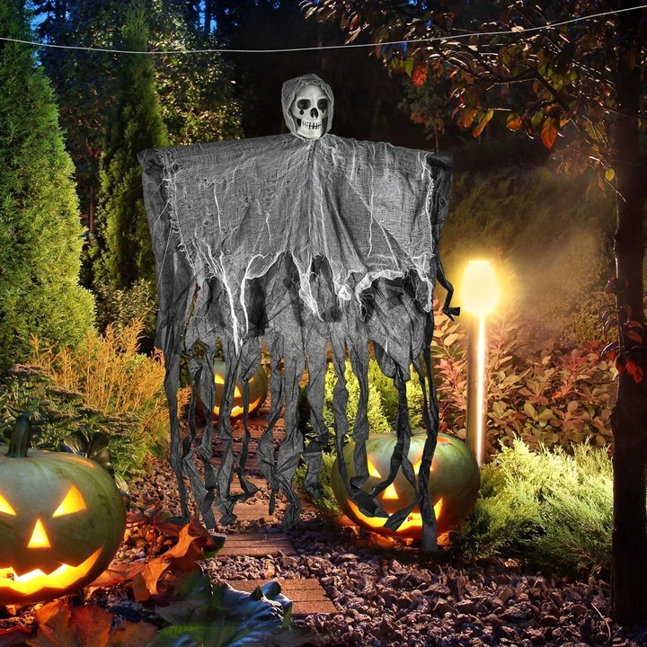 DEKORACJA HALLOWEN WISZĄCE SZKIELETY DŁUGIE 90CM ZESTAW 3 SZTUKI