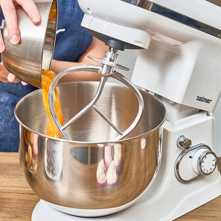 Robot kuchenny planetarny Zelmer ZKR1350 1200W Biały Misa 5L