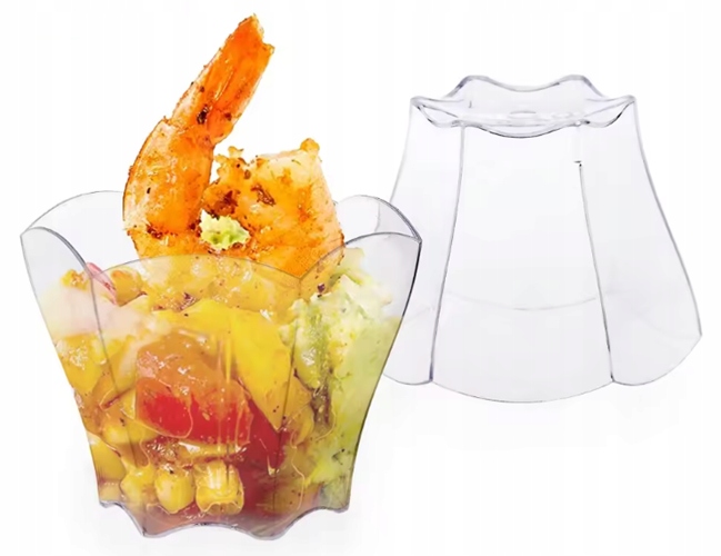 POJEMNIKI PUCHARKI NA DESER PRZEKĄSKI MONOPORCJE SŁODKI STÓŁ 77ML 50SZT