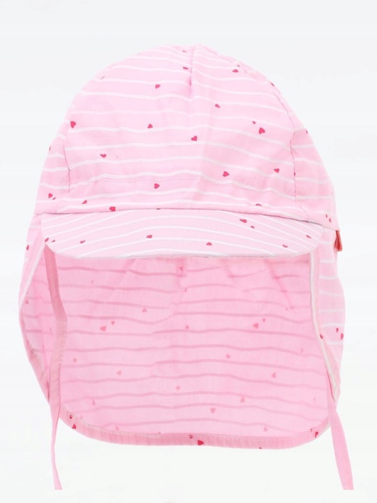 KAPELUSZ PRZEDŁUŻANY ochrona CZAPKA Z DASZKIEM bawełna RÓŻ 44/46 Y801o