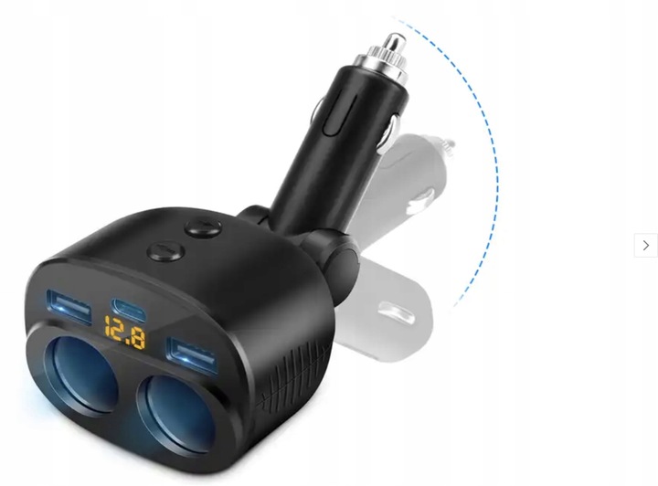 M.Tacho Rozgałęźnik/Rozdzielacz USB 12/24V|2 x USB|2 x zaplnicz|1 x USB-C