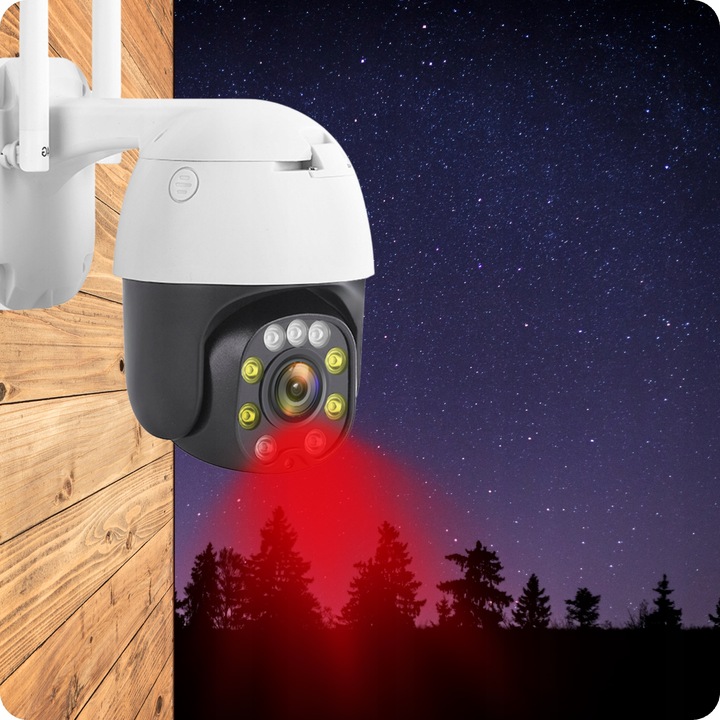 Kamera IP WiFi SMART Zewnętrzna Obrotowa ALARM 5MPX Detekcja Ruchu 4XZOOM