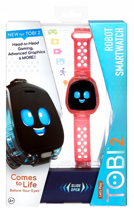 LITTLE TIKES Tobi 2 Robot Smartwatch Zegarek elektroniczny czerwony