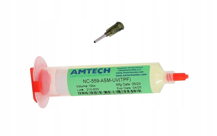 AMTECH oryginalny topnik lutowniczy NC-559-ASM-UV, FLUX, BGA - 10cc