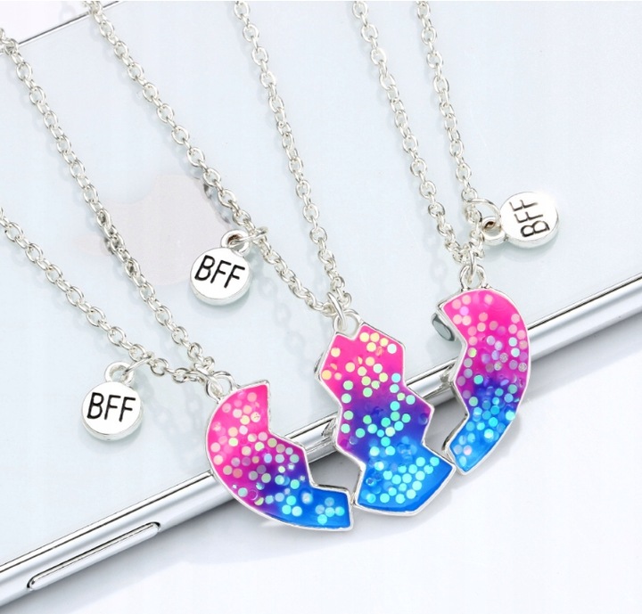 ŁAŃCUSZKI BFF DLA PRZYJACIÓŁEK ZESTAW 3 sztuki