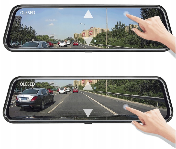 WIDEOREJESTRATOR JAZDY DOTYKOWY KAMERA COFANIA REJESTRATOR PRZÓD TYŁ MenuPL