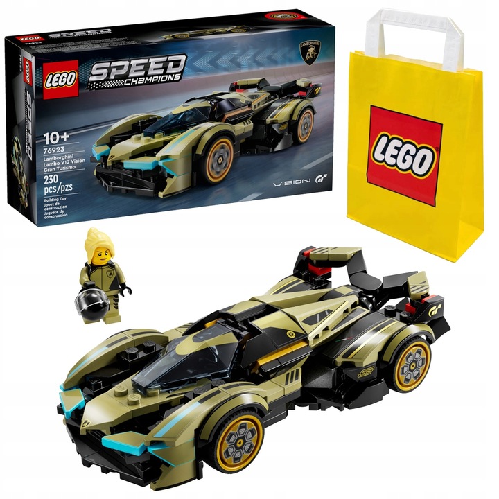 KLOCKI LEGO | SPEED CHAMPIONS 76923 LUKSUSOWE LAMBORGHINI V12 GT + TORBA