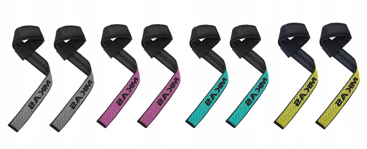 Paski treningowe uchwyty do Martwego Ciągu MKAS 2x sztuki różowe