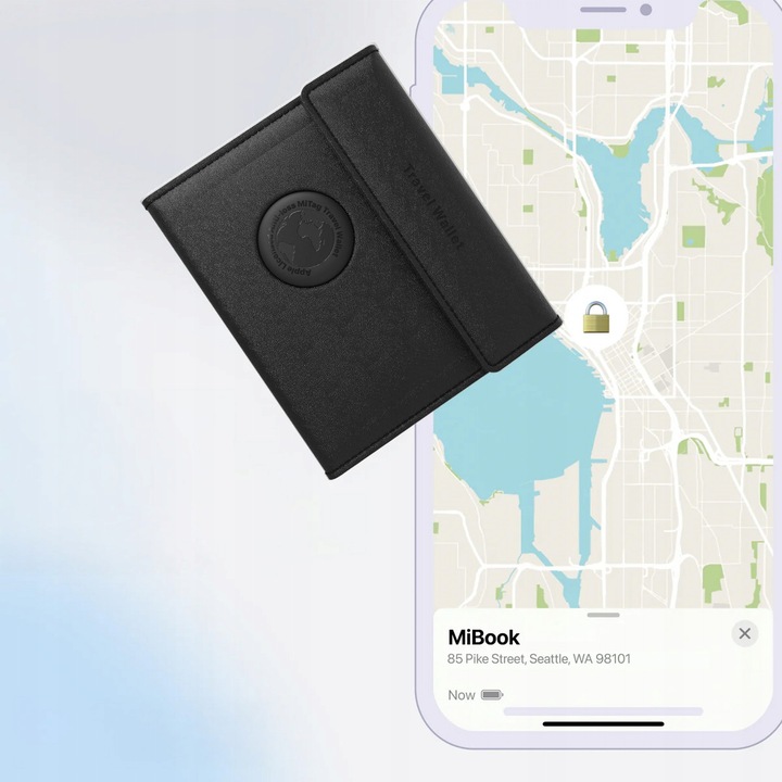 Lokalizator GPS MILI portfel podróżny z lokalizatorem MiTag APPLE IOS