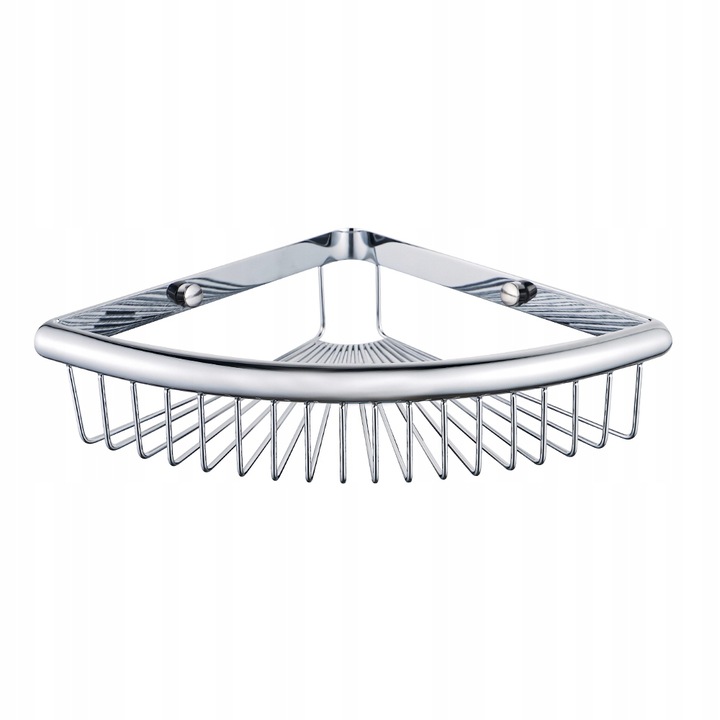 Koszyk półka narożna łazienkowa chrom pod prysznic