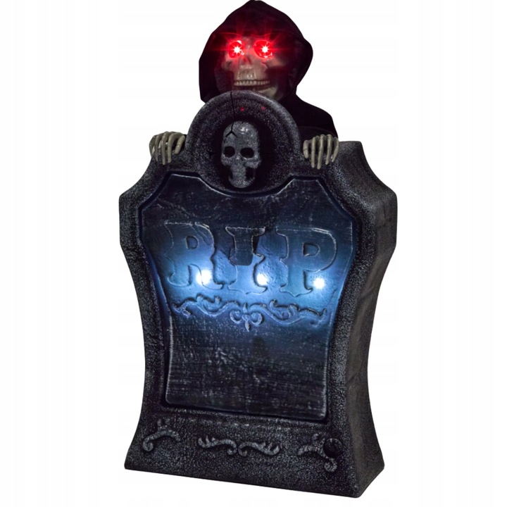 GRÓB NA HALLOWEN NAGROBEK Z WYSKAKUJĄCYM TRUPEM EFEKTOWNA DEKORACJA