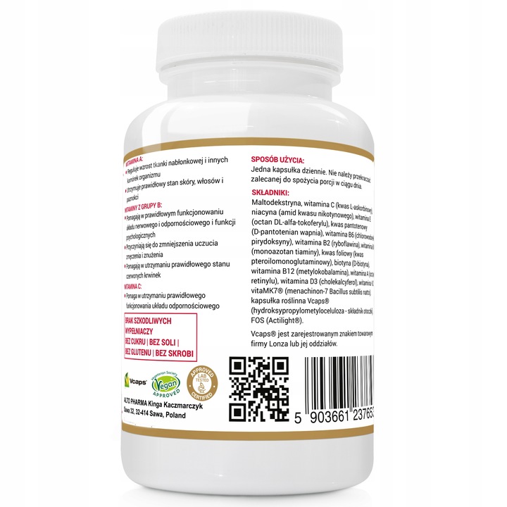 MULTIWITAMINA DLA KOBIET + ADEK+Wit C WEGE 120kaps