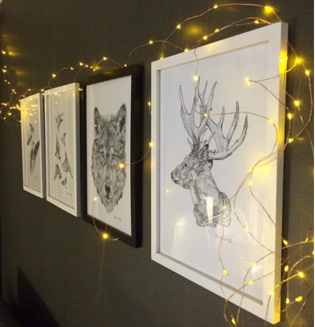 MIKRO LEDY DRUCIKI 20 LED białe ciepłe komplet 10szt z bateriami