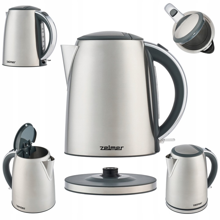 Czajnik elektryczny Zelmer ZCK7930 2200 W 1,7 l srebrny/szary
