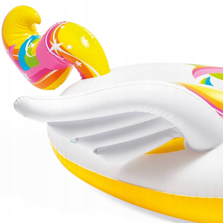 Duży Dmuchany Materac Jednorożec 198x140 cm INTEX do Basenu Jezioro Plaża