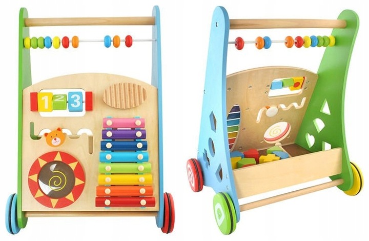 JEZDZIK PCHACZ CHODZIK DREWNIANY SORTER PREZENT NA MIKOŁAJA ROCZEK ZABAWKA