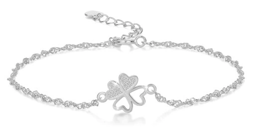 BRANSOLETKA SREBRNA DAMSKA CELEBRYTKA KONICZYNKA, BRANSOLETKA SREBRO 925