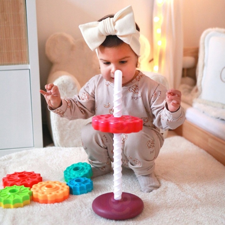 Edukacyjna Piramidka Zakręcona Wieża WOOPIE BABY