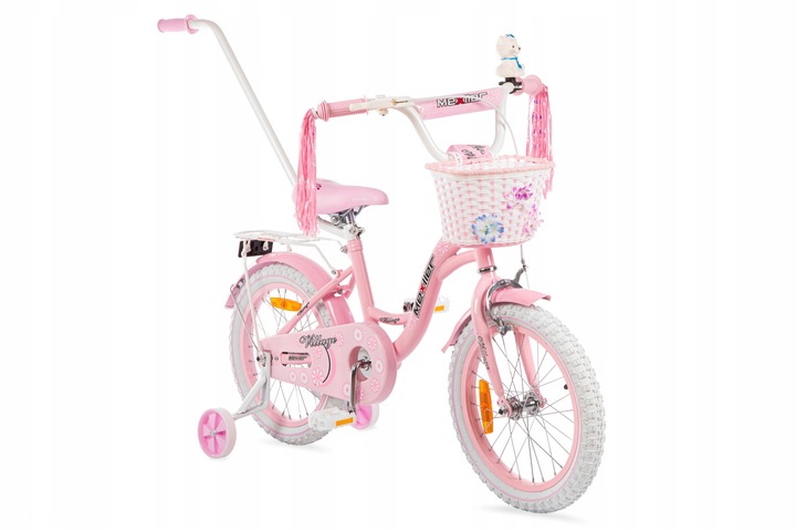 Rower dla dziewczynki Mexller 16" Village Rowerek dziecięcy + prowadnik