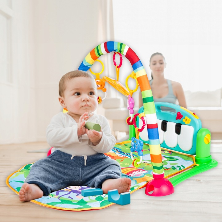 MATA EDUKACYJNA INTERAKTYWNA PIANINKO GRZECHOTKI GRYZAK LUSTERKO DLA DZIECI