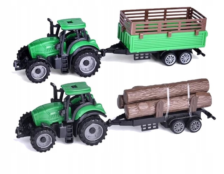 Traktor z Przyczepą Zestaw Dla Dzieci Farma Gospodarstwo Zwierzęta Stodoła