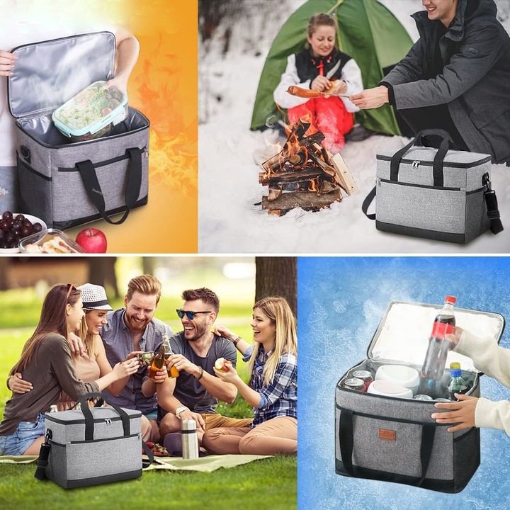 TORBA TERMICZNA na LUNCH BOX na jedzenie torba ŚNIADANIOWA na ramie 20L XL