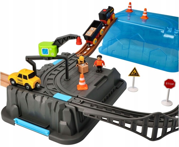 Woodyland Kolejka z elektryczną lokomotywą Zestaw ZESTAW KOLEJKOWY KOPALNIA