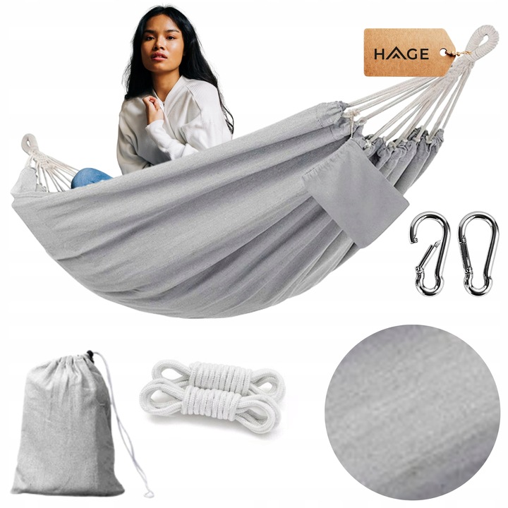 HAMAK OGRODOWY TURYSTYCZNY BOHO MOCNY 100x200cm 150kg + TORBA