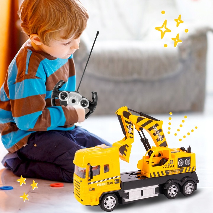 CIĘŻARÓWKA SAMOCHÓD KOPARKA RC ZDALNIE STEROWANY AUTO NA PILOTA DLA DZIECI