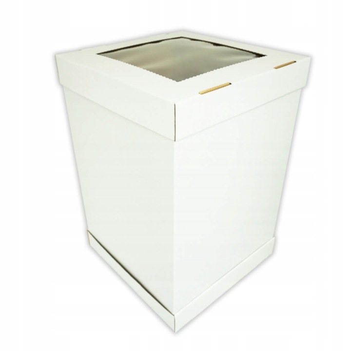 Karton na wysoki tort pietrowy 30x30x45 cm z okienkiem