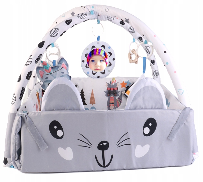 Duża Mata Edukacyjna Miękka Interaktywna 4w1 Książeczka Poduszka Piłki