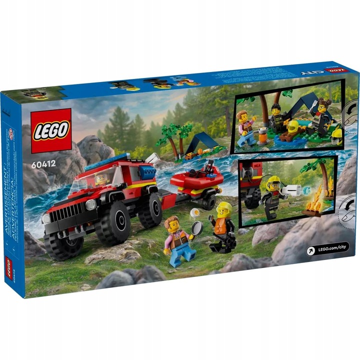LEGO CITY 5+ AUTO TERENOWY WÓZ STRAŻACKI Z ŁODZIĄ 60412