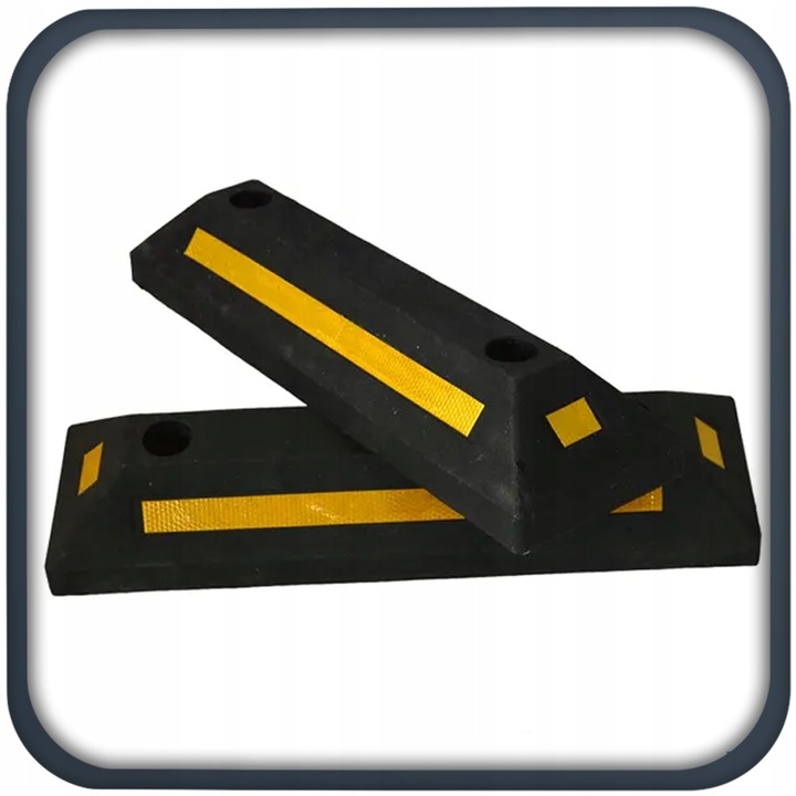 2x ODBOJNIK SEPARATOR PARKINGOWY OGRANICZNIK ODBOJNIK NAJAZD ZESTAW ŚRUBY