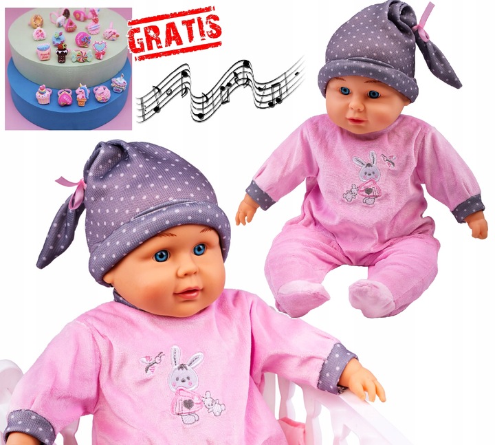 LALKA BOBAS DZIDZIUŚ MÓWIĄCY INTERAKTYWNA ZABAWKA 44cm GRATIS PIERŚCIONEK