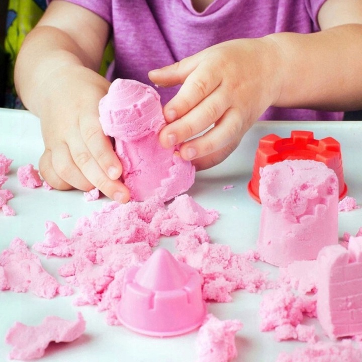 ZESTAW PIASEK KINETYCZNY 2kg + BASEN PIASKOWNICA FOREMKI WALIZKA 18 elem