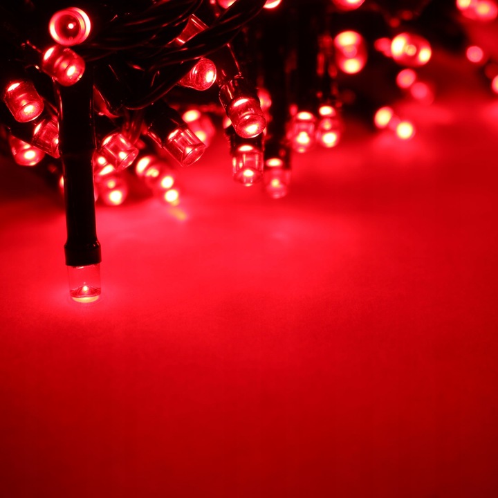 Lampki choinkowe 200 led zewnętrzny kolor czerwony