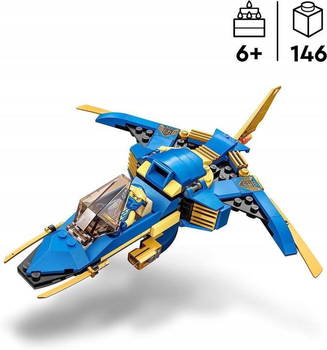 LEGO Ninjago 71784 Odrzutowiec Jay'a EVO 71780 Samochód wyścigowy Kaia EVO