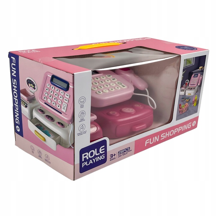 Interaktywna Kasa Fiskalna dla Dzieci Sklepowa Waga Skaner Koszyk Monety
