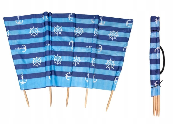 PARAWAN WAKACYJNY 4M PLAŻOWY WYTRZYMAŁY MORSKI WZÓR-POLSKI