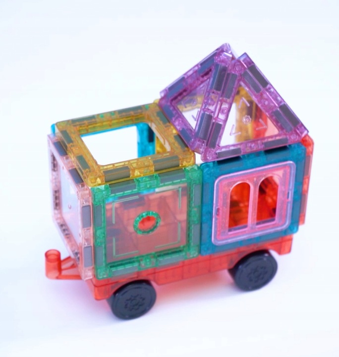 KLOCKI MAGNETYCZNE PANELE KONSTRUKCYJNE 80 elementów