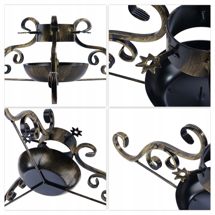 MASYWNY STALOWY KUTY STOJAK CHOINKOWY POD CHOINKĘ Z POJEMNIKIEM NA WODĘ S10