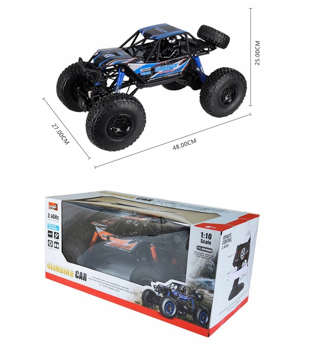 SAMOCHÓD ZDALNIE STEROWANY CRAWLER WIELKI 48CM TERENOWY 4X4 PILOT AUTO RC